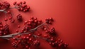 Winter branch with rowanberries, a gift of nature celebration generated by AI Royalty Free Stock Photo