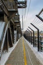 Winter Bridge Walkway In Edmonton