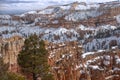 Winter in Bryce Canyon National Park Royalty Free Stock Photo