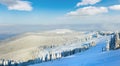 Winter calm mountain landscape Carpathian Mountains, Ukraine Royalty Free Stock Photo