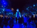 `Winter Camp` 6 meter glowing giant Marri Dyin, one of the largest puppets constructed in Australia at Barangaroo for Vivid Sydney Royalty Free Stock Photo