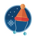 winter cap. Vector illustration decorative design Royalty Free Stock Photo