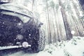 Winter car ride Royalty Free Stock Photo