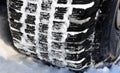 Winter car tire tread Royalty Free Stock Photo
