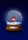 Winter card snow globe Royalty Free Stock Photo