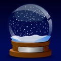 Winter card snow globe Royalty Free Stock Photo