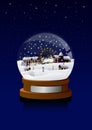 Winter card snow globe Royalty Free Stock Photo