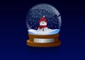 Winter card snow globe Royalty Free Stock Photo