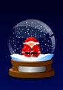 Winter card snow globe Royalty Free Stock Photo