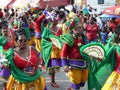 Bright carnival procession of local residents. Curacao, Netherlands Antilles. February 3, 2008