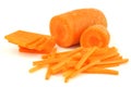 Winter carrot cut in slices and julienne