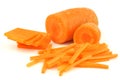 Winter carrot cut in slices and julienne Royalty Free Stock Photo