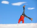 Winter Cartwheel Royalty Free Stock Photo