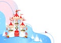 Winter castle for beautiful princess Royalty Free Stock Photo