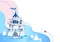 Winter castle for beautiful princess Royalty Free Stock Photo