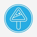 Winter caution vector icon sign symbol