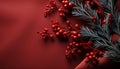 Winter celebration nature gift, a shiny, ornamented Christmas tree generated by AI