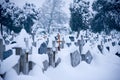 Winter cementery Royalty Free Stock Photo