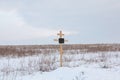 winter cemetery on the mountain, burial of the dead from