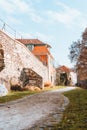 Winter in Cesky Krumlov: Medieval Village Under Sunny Skies and Clouds