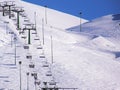 Winter chairlift Royalty Free Stock Photo