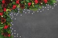 Natural Winter and Christmas Background Border Royalty Free Stock Photo