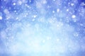 Winter christmas background with shiny snow flakes and blizzard Royalty Free Stock Photo