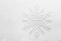Winter, Christmas background. Snowflake on snow Royalty Free Stock Photo