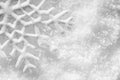 Winter, Christmas background. Snowflake on snow Royalty Free Stock Photo