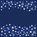 Winter Christmas background with snowflakes