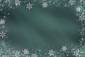 Winter christmas background witch white snowflakes