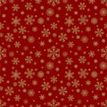 Winter christmas hand drawn seamless pattern print with snowflakes Royalty Free Stock Photo