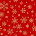 Winter christmas hand drawn seamless pattern print with snowflakes Royalty Free Stock Photo