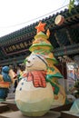 Winter Christmas lanterns at Jogyesa Temple in Seoul, South Korea