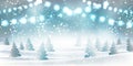 Winter Christmas and new year background heavy snowfall, snowflakes of different shapes and forms, snowdrifts, garlands, christmas Royalty Free Stock Photo