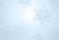 Winter Christmas and New Year holiday background with glitter snowflake, light star. Vector Illustration backdrop. Frosty Xmas Royalty Free Stock Photo