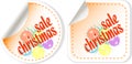 Winter christmas Sale stickers vector set Royalty Free Stock Photo
