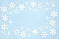 Winter and Christmas Snowflake Background Border Royalty Free Stock Photo