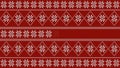 Winter christmas style loading 4k video - white knitted pattern on red background