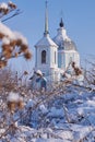 Christmas in the village of Yurasovo 2019. Temple in honor of the Kazan Icon of the Mother of God.