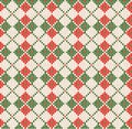 Winter Christmas x-mas knit seamless background Knitted pattern. Checkered plaid