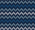 Winter Christmas x-mas knit seamless background Knitted pattern navy blue