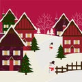Winter Chrsstmas landscape Merry Chrismas. Royalty Free Stock Photo