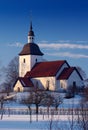 Winter church Royalty Free Stock Photo