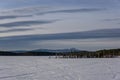 Winter city pond. winter in the Urals Royalty Free Stock Photo