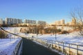 Winter cityscape on a Sunny day. Moscow.