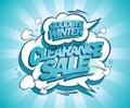 Winter clearance sale, goodbye winter poster Royalty Free Stock Photo