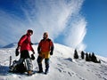 Winter climbers in Carpathian Royalty Free Stock Photo
