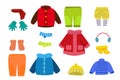 Winter clothes collection Royalty Free Stock Photo