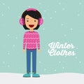 Winter clothes design Royalty Free Stock Photo